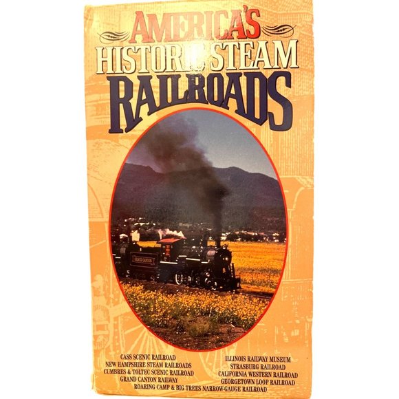 Vintage America’s 1994 Historic Steam Railroads VHS set of 9 - Picture 3 of 4